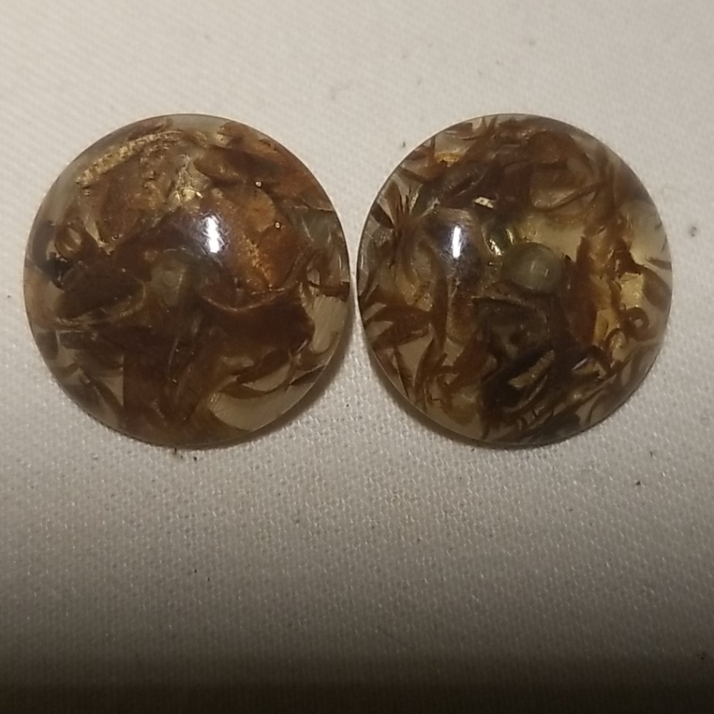 70s Lucite clip earrings